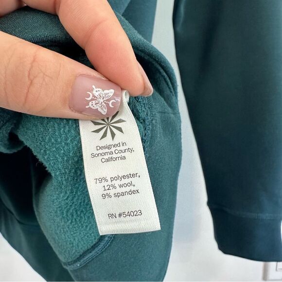 Women's Athleta Teal Crossneck Pullover Sweater Size M - Picture 5 of 8